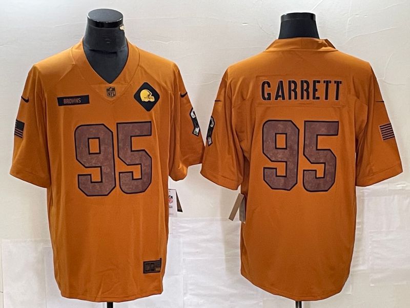 Men Cleveland Browns #95 Garrett brown Nike 2023 Salute To Service Limited NFL Jersey->women nfl jersey->Women Jersey